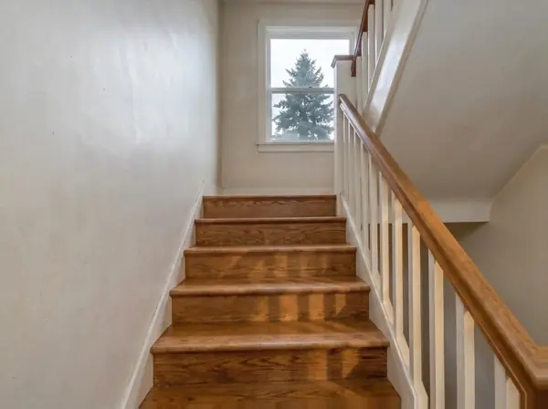 Sehome bungalow staircase with new hardwood treads