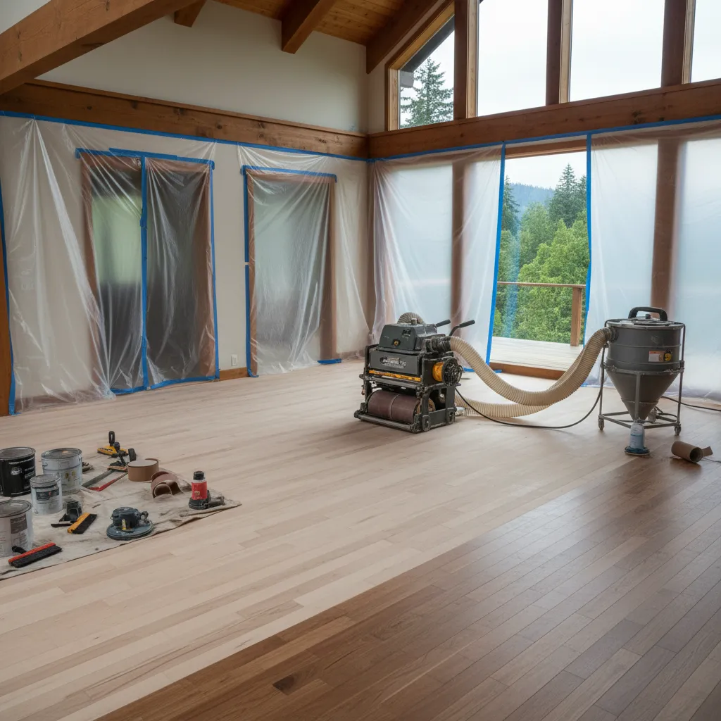 Hardwood Refinishing & Recoating project in Bellingham, WA